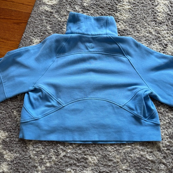 Lululemon Scuba Oversized Funnel-Neck Half Zip Aero Blue - Picture 7 of 7